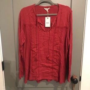 NEW Dark red Lucky Brand Top XXL